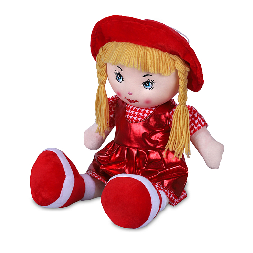 ТМ "Amore Bello" Кукла мягкая на бат., фразы на русском языке, стихотворение, песенка, 55 см, красный, в/п в Джамбо Тойз