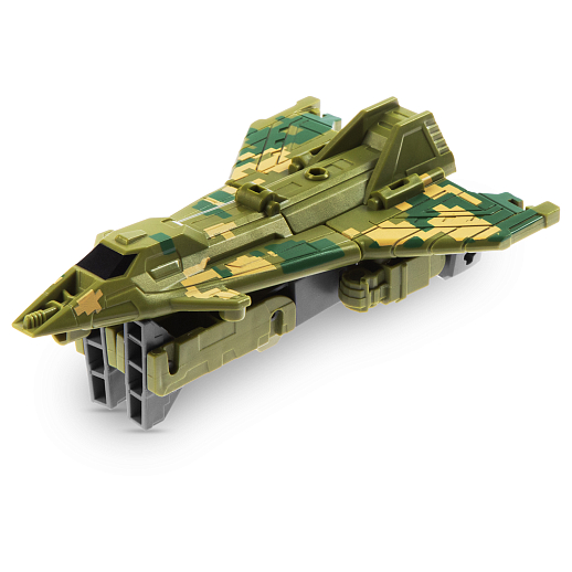 Робот-трансформер, трансформируется в самолет, зеленый, в/к 13*4,7*17,5см в Джамбо Тойз #9