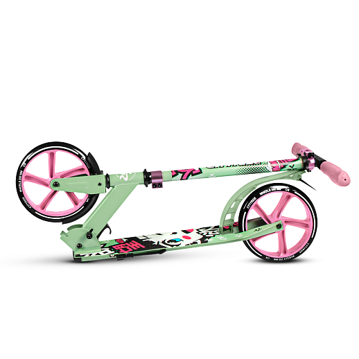 2хкол. самокат CITYRIDE 200, сталь 100%, грипсы 135мм TPR, колеса PU 200/200 мм. Зеленый в Джамбо Тойз #7
