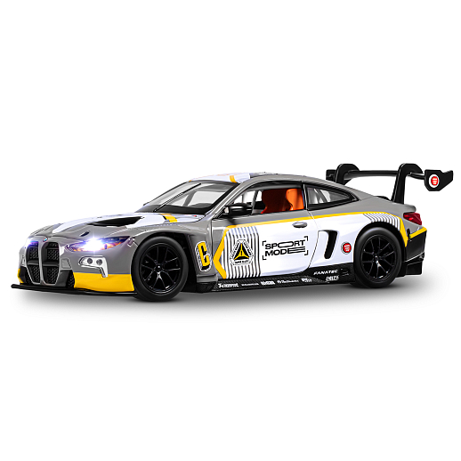 ТМ "Автопанорама" Машинка металлическая, 1:24 BMW M4 GT3, серый, откр. двери и капот, свет, звук, свободный ход колес, в/к 24,5х12,5х10,5 см в Джамбо Тойз #3