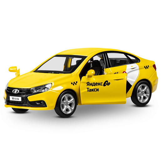 Яндекс Go Машинка металлическая 1:43 Lada Vesta, желтый, инерция, откр. двери, 17,5*12,5*6,5 см в Джамбо Тойз #4