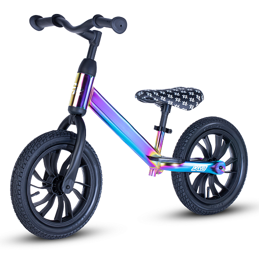 Беговел "CITYRIDE REVO" air 12". Рама сталь, вынос, диск пластик. Сиденье с эксцентриком. Цвет бензин синий в Джамбо Тойз