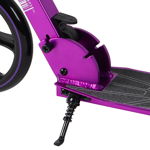 Двухколесный самокат CITYRIDE 200, ал. 50/50%, t-bar сталь, грипсы 135мм TPR, колеса PU 200/200, 86A, подножка, abec 9,  цвет Фиолетовый в Джамбо Тойз #5