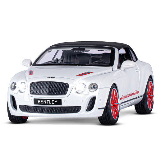 ТМ "Автопанорама" Машинка металлическая 1:24 Bentley Continental Supersports ISR, белый, откр. двери, капот и багажник, свет, звук, свободный ход колес, в/к 24,5*12,5*10,5 см в Джамбо Тойз #6
