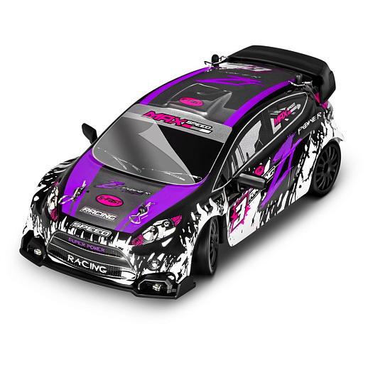 Р/У Машина для дрифта,1:24,2.4GHz,4WD,свет,с аккум, цвет фиол./черн./красн., в/к 28*8*22,5см в Джамбо Тойз #11