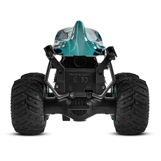 Р/у монстр-трак Динозавр, перевертыш, 1:20, 2.4GHz, 3D подсветка корпуса, музыка, демо-режим, цвет синий, с аккум.,  в/к 21,5*19*23 см в Джамбо Тойз #10