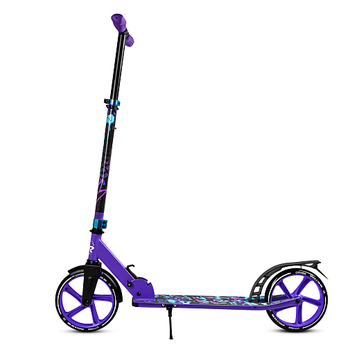 2хкол. самокат CITYRIDE 200, сталь 100%, грипсы 135мм TPR, колеса PU 200/200 мм. Фиолетовый в Джамбо Тойз #6