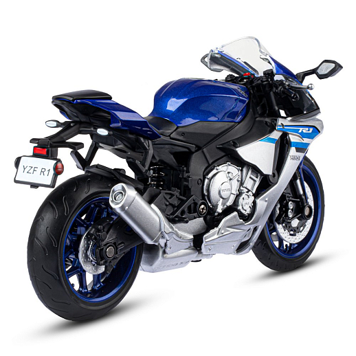 ТМ "Автопанорама" Мотоцикл металлический 1:12 YAMAHA YZF-R1, синий, свободный ход колес, в/к 7,1 х 11,7 х 20 см в Джамбо Тойз #5