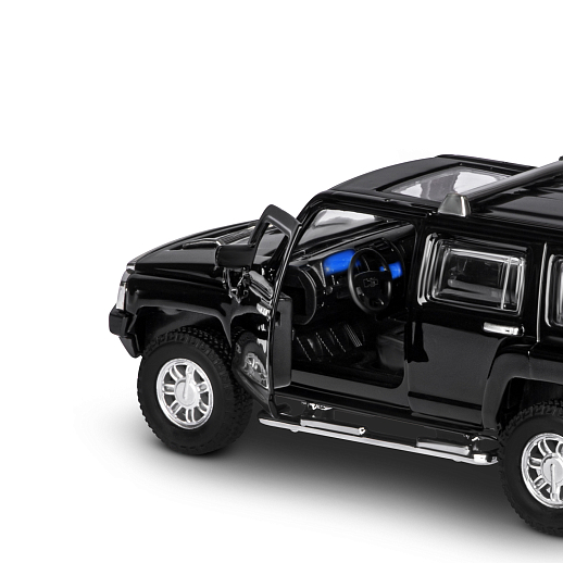 ТМ "Автопанорама" Машинка металлическая 1:32 Hummer H3, черный, свет, звук, откр. двери и багажник, инерция, в/к 17,5*13,5*9 см в Джамбо Тойз #14