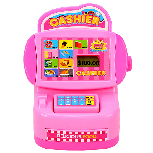 Игровой набор "Супермаркет", в комплекте касса, корзинка, игрушечные деньги и продукты, цвет розовый, в/к 18,9х7,7х28,1 см в Джамбо Тойз #6