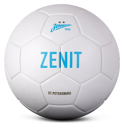 Мяч ФК Зенит, размер 5, термоспайка панелей, вес 420 гр, материал PU, в/п в Джамбо Тойз