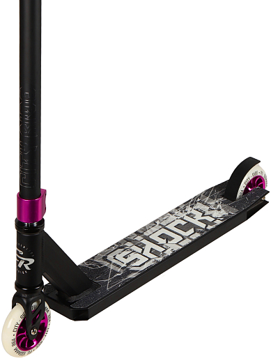 Трюковый самокат CITYRIDE SHOCK. Стальной руль, алюминиевая дека 50*10 см, алюминиевый хомут 2 болта, компрессия HIC. Колеса PU 100 мм, подшипник Abec-9, черный в Джамбо Тойз #5