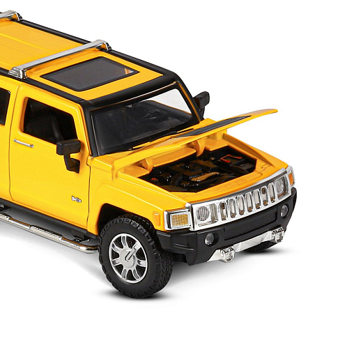 ТМ "Автопанорама" Машинка металлическая, 1:24, Hummer H3, желтый, откр. передние и задняя дверь, капот, свет, свободный ход колес, звук, в/к 24,5х12,5х10,5 см в Джамбо Тойз #17