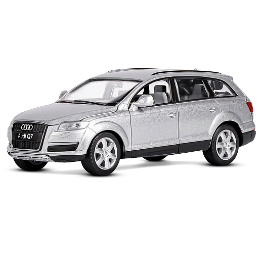 ТМ "Автопанорама" Машинка металлическая 1:32 Audi Q7, серебряный, свет, звук, откр. двери капот и багажник, инерция, в/к 17,5*13,5*9 см в Джамбо Тойз #2