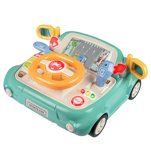 ТМ "Smart Baby" Руль, свет, Шаинский, русская озвучка, цвет зеленый, в/к 29,7х13х27,5 см в Джамбо Тойз #13
