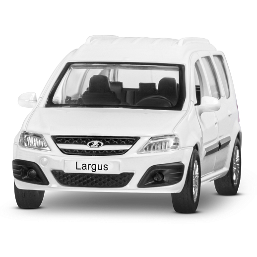 ТМ "Автопанорама" Машинка металлическая 1:43, LADA LARGUS белая, откр. 2 двери., инерция + прицеп для лошади в Джамбо Тойз #5
