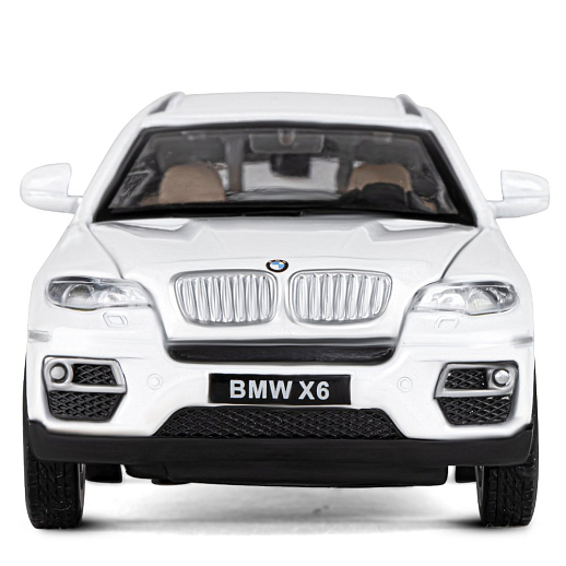 ТМ "Автопанорама" Машинка металлическая 1:32 BMW X6, белый, свет, звук, откр. двери, капот и багажник, инерция, в/к 17,5*13,5*9 см в Джамбо Тойз #9