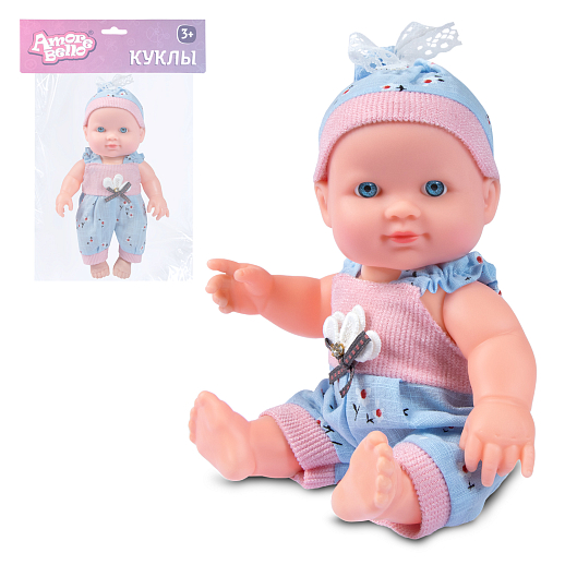 ТМ "Amore Bello" Пупс 25 см, русский язык, Шаинский: серо-синий комбинезон, в/п в Джамбо Тойз