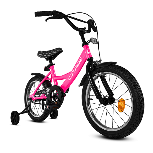 Детский велосипед "City-Ride Tempo" -рама сталь, диски сталь 16, покрышки 2,125 задние ножные тормоза, передний тормоз, звоночек, крылья пластик, страховочные колеса в Джамбо Тойз #4