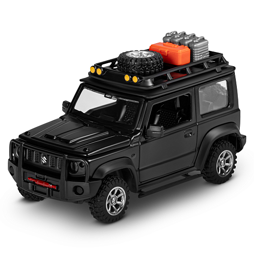 Машинка металлическая 1:32 Suzuki Jimny 2018, черный, тюнинг, откр. двери, свободный ход колес, в/к 23,5*10*4 см в Джамбо Тойз #17