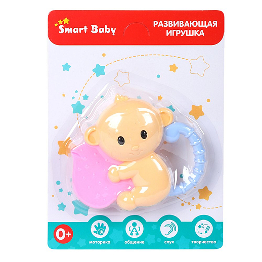 ТМ "Smart Baby" Развивающая игрушка "Обезьяна" Желтая, на блистере 19х14х3,5 см в Джамбо Тойз #3
