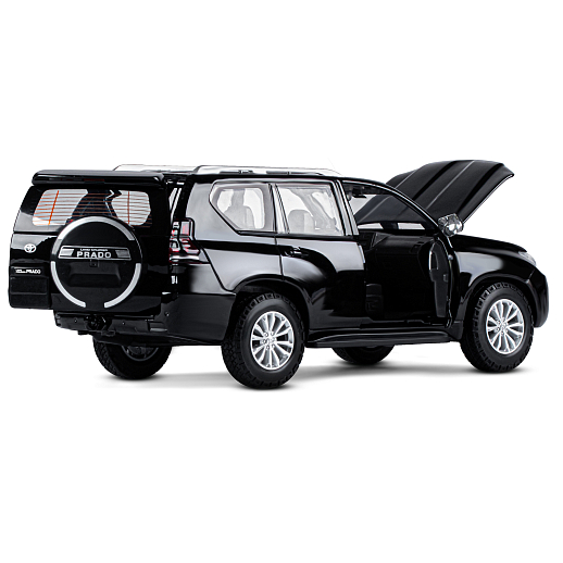 ТМ "Автопанорама" Машинка металлическая, 1:24, Land Cruiser Prado, черный, открываются двери, капот и багажник, свободный ход колес, световые и звуковые эффекты, в/к 24,5х12,5х10,5 см в Джамбо Тойз #15