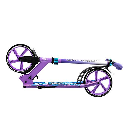 2хкол. самокат CITYRIDE 200, сталь 100%, грипсы 135мм TPR, колеса PU 200/200 мм. Розовый в Джамбо Тойз #5