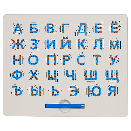 Доска для рисования с метал.шариками "Азбука, русский алфавит", в комплекте стилус магнитный, размер 27*32 см в Джамбо Тойз #8