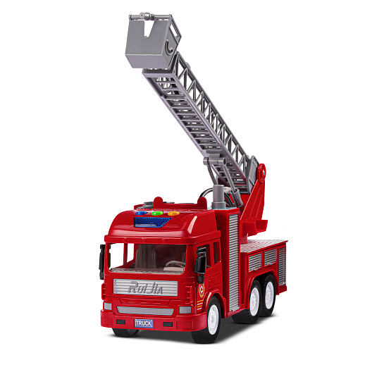 Фрикционная машина "Пожарная" на бат.,со светом и звуком, стреляет водой, красный, в/к 35,5х12,5х19,5 см в Джамбо Тойз #6