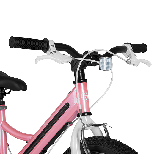 Велосипед двухколесный CITYRIDE, модель CR-B2-11FU, рама сталь, колеса алюминий 20", v-brake тормоза, встроенная в раму подсветка, подножка, цвет розовый в Джамбо Тойз #11