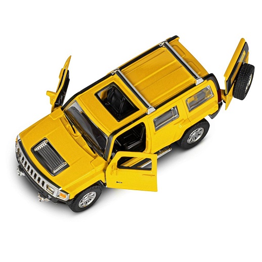ТМ "Автопанорама" Машинка металлическая 1:32 Hummer H3, желтый, свет, звук, откр. двери и багажник, инерция, в/к 18*13,5*9 см в Джамбо Тойз #13