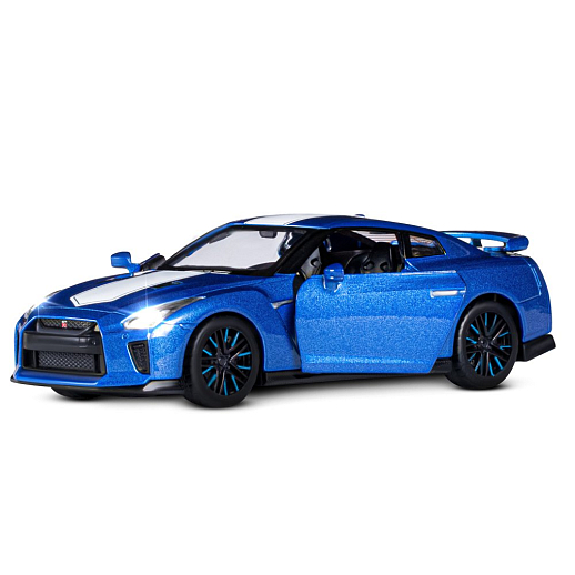 ТМ "Автопанорама" Машинка металлическая 1:32 Nissan GT-R (R35), синий, откр. двери, свет, звук, инерция в/к 18*13,5*9 см в Джамбо Тойз #6