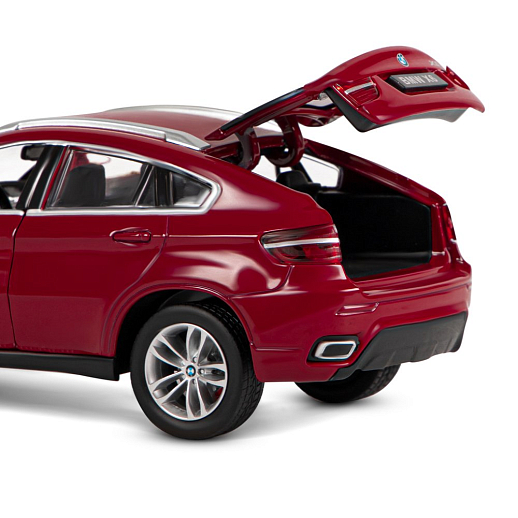 ТМ "Автопанорама" Машинка металлическая 1:26 BMW X6, бордовый, откр. двери, капот и багажник, свободный ход колес, в/к 24,5*12,5*10,5 см в Джамбо Тойз #18