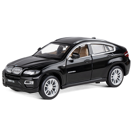 ТМ "Автопанорама" Машинка металлическая 1:32  BMW X6, черный, свет, звук, откр. двери, капот и багажник, инерция, в/к 17,5*13,5*9 см в Джамбо Тойз #2