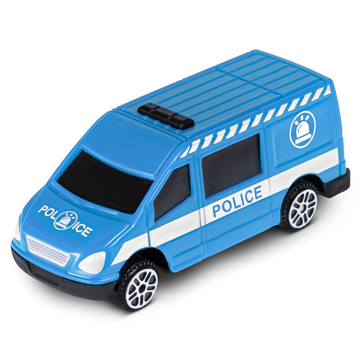 AUTODRIVE Автовоз с набором транспорта, в компл. 5 машинок,вертолет,4 знака, в/к 40,2*9,5*15см в Джамбо Тойз #9