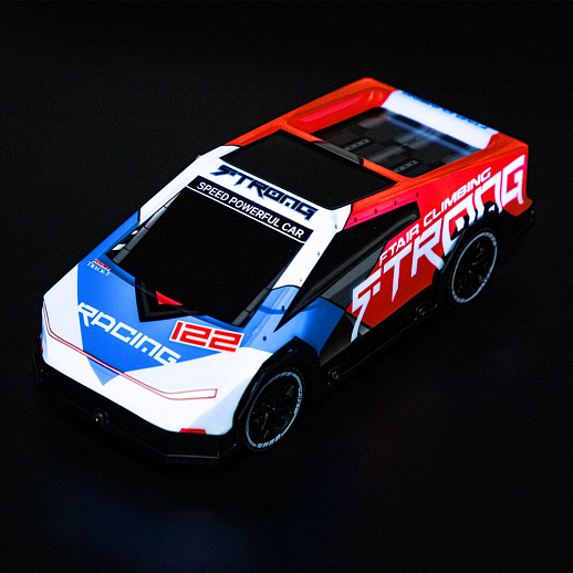 Р/у машина с 3D подсветкой корпуса, 4 канала, цвет синий/белый/красн., в/к 30*13*13,5см в Джамбо Тойз #4