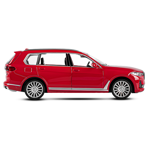 ТМ "Автопанорама" Машинка металлическая 1:32 BMW X7, красный, свет, звук, откр. четыре двери, капот и багажник, инерция, в/к 18*13,5*9 см в Джамбо Тойз #8