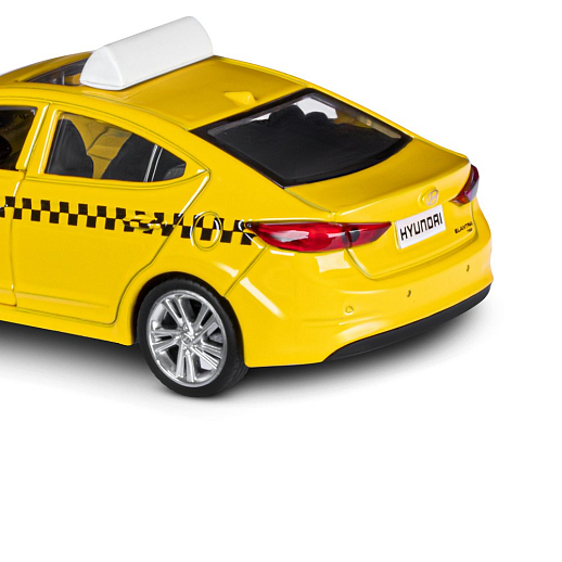 ТМ "Автопанорама" Машинка металлическая 1:40 HYUNDAI ELANTRA, ГОРОДСКОЕ ТАКСИ, откр. двери, инерция, 17,5*12,5*6,5 см в Джамбо Тойз #13