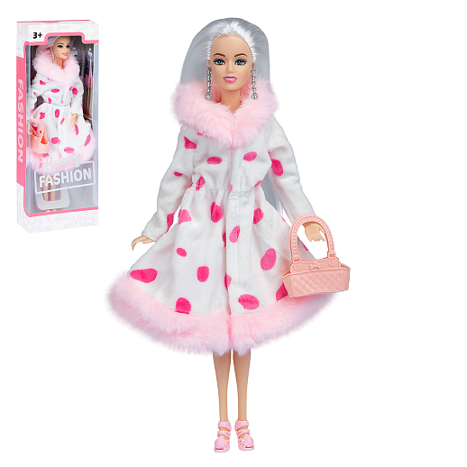 Кукла, цвет шубы бело-розовый, в/к 11х5,3х32,5 см в Джамбо Тойз