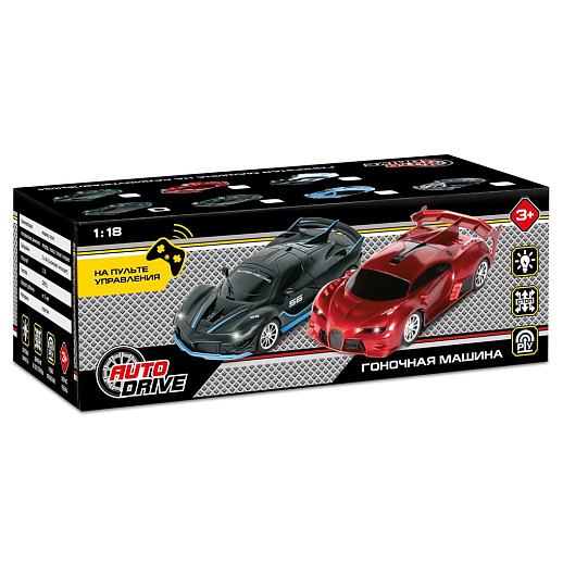 AUTODRIVE Р/У Машинка, 1:18, 4 канала, свет, черно-синий, в/к 10,5*8*21,5 см в Джамбо Тойз #6