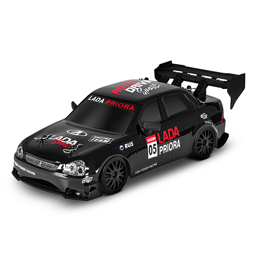 AUTODRIVE Р/У Машина для дрифта LADA Priora,1:24,2.4GHz,4WD,свет,с аккум, цвет черный, в/к 20,5*10,5*11,5см в Джамбо Тойз #4