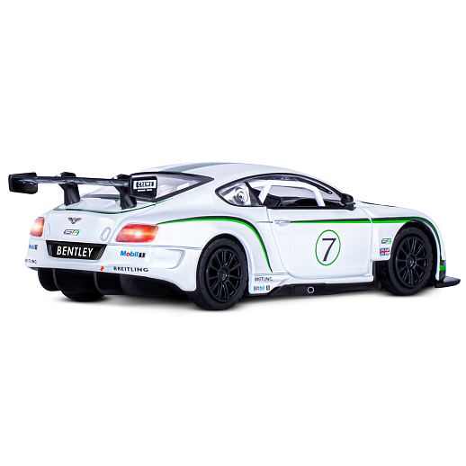 ТМ "Автопанорама" Машинка металлическая 1:32 Bentley Continental GT3, белый, свет, звук, откр. двери и капот, инерция, в/к 17,5*13,5*9 см в Джамбо Тойз #10