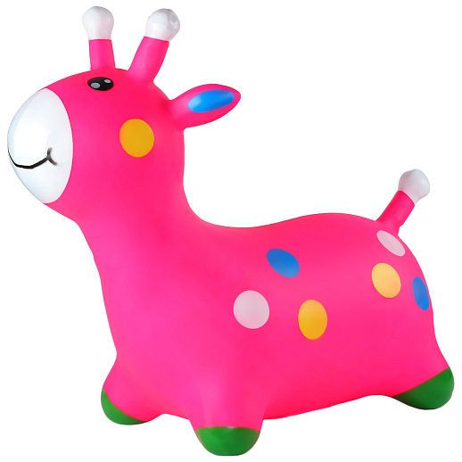 Животное-прыгун "Корова", 1300г, ПВХ, цвет розовый, 52*48*26 см в Джамбо Тойз