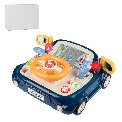 ТМ "Smart Baby" Руль, свет, Шаинский, русская озвучка, фиолетовый, в/к 29,7х13х27,5 см в Джамбо Тойз