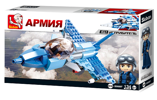 Конструктор "Армия-Истребитель", 134 дет., в/к 23,7*14,1*4,5 см в Джамбо Тойз #2