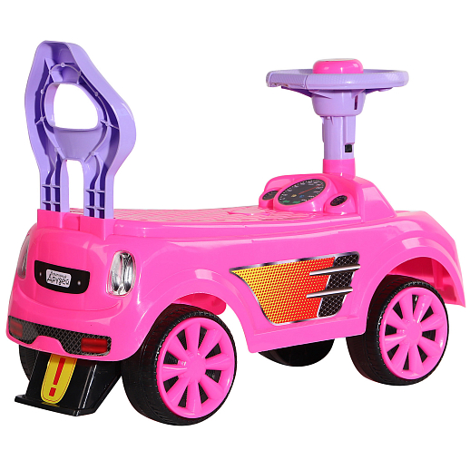 ТМ "Компания Друзей" Каталка Толокар Машина розовая с клаксоном на руле, в/к 54х48х23 см в Джамбо Тойз #3