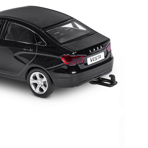 ТМ "Автопанорама" Машинка металлическая 1:43, LADA VESTA черная, откр. 2 двери., инерция + прицеп с дорожными знаками в Джамбо Тойз #15