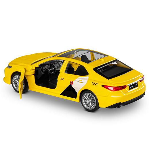 Яндекс Go Машинка металлическая 1:43 Toyota Camry, желтый, инерция, откр. двери, 17,5*12,5*6,5 см в Джамбо Тойз #7