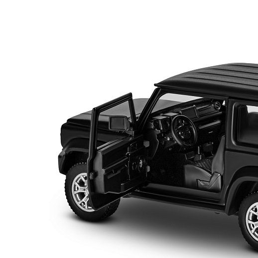 Машинка металлическая 1:32 Suzuki Jimny 2018, черный, тюнинг, откр. двери, свободный ход колес, в/к 23,5*10*4 см в Джамбо Тойз #13