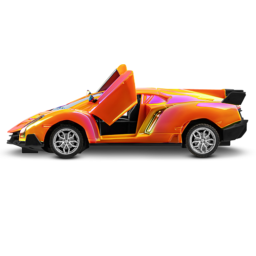 Р/У машинка 1:24,5 каналов,двери откр. с пульта,свет,цвет оранжевый бензин,в/к 30,3х7,7х12см в Джамбо Тойз #7